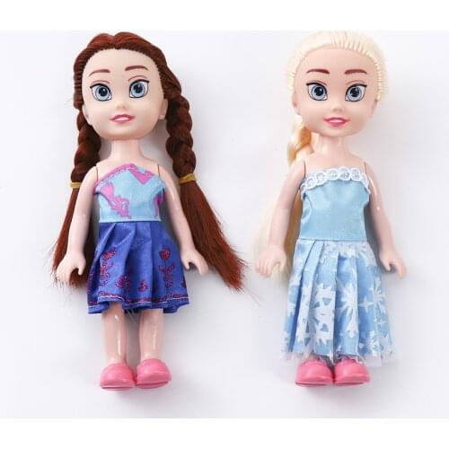 16cm Princess elsa doll Anna Snow Queen Children Girls Toys Birthday Christmas Gifts For Kids Sharon Dolls