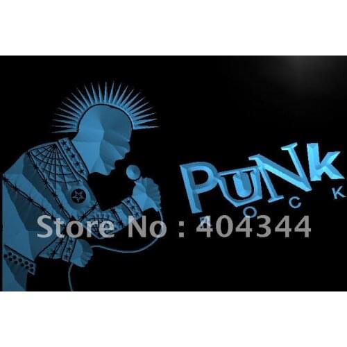 LB798- Punk Rock n Roll Music Display LED Neon Light Sign home decor crafts