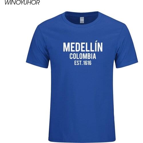 Hot Sale Fashion Summer Funny Print T-Shirts Narcos Medellin Est 1616 Pablo Escobar Movie Tee Shirt Camisetas Masculina
