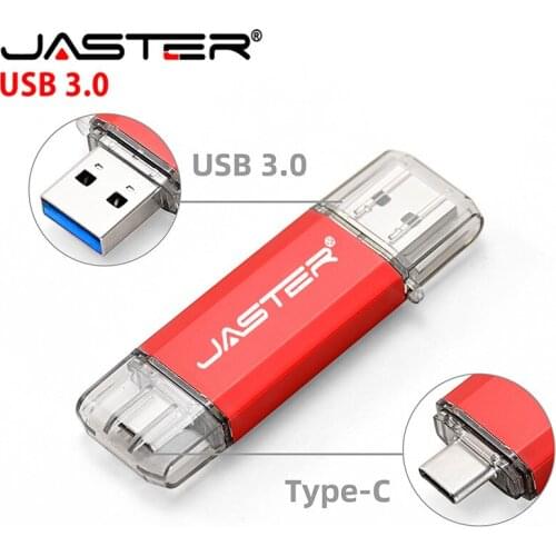 Hotsale JASTER OTG USB Flash Drive Type C Pen Drive 512GB 256GB 128GB 64GB 32GB 16GB USB Stick 3.0 Pendrive for Type-C Device