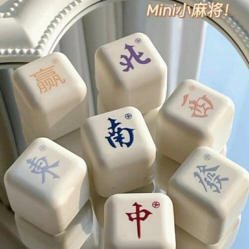 Cute Mini Chinese Style Little Mahjong Balm, Solid Perfume, Long-lasting Light Fragrance for Women Underarm Sweat Deodorant