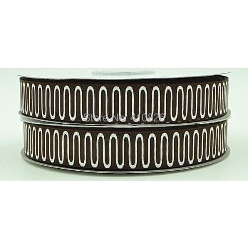 Q&N ribbon 7/8inch 22mm 140917037 with Glitter Geometric Pattern Printed grosgrain ribbon 50yds/roll free shipping