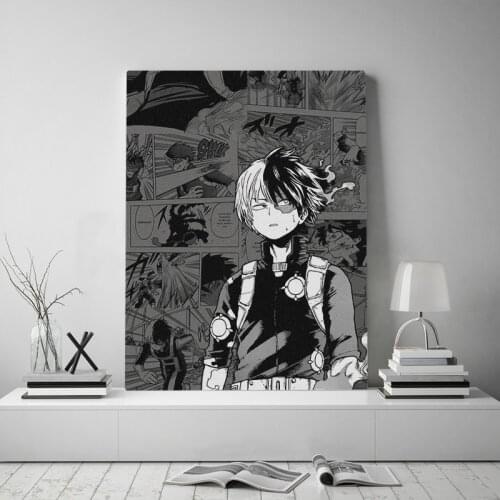 Modern Prints Shoto Todoroki Anime Posters My Hero Academia Canvas Painting Wall Art Pictures Living Room Decoration Home Decor