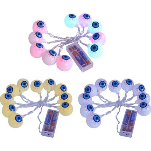 LED Eye Light String Halloween Ghost Eye Lantern Ghost Festival ins Room Decoration Light 10 Lights 1.2 Meters Always On