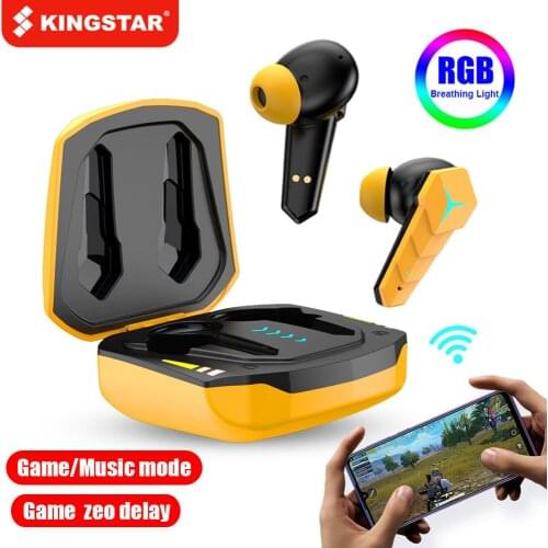 KINGSTAR Gaming Earbuds Low Latency TWS Bluetooth Earphone Wireless Headphones With Mic Stereo Positioning PUBG Gamer Headsets