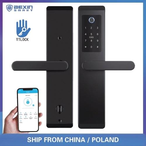 TTLOCK VA6 Stainless Steel Security Smart Biometric Fingerprint Door Lock for Entrance Door