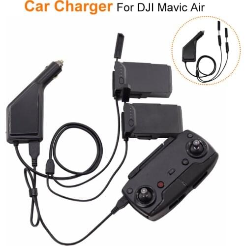 3-in-1 Mavic Air Car Charger Accessories Remote Control &2 Pcs Battery Charger for DJI Mavic Air transmitter Controller Charger
