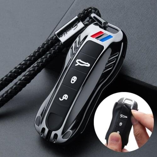1 Pcs Car Key Case Cover Remote Shell Keychain For Porsche Boxster Cayman 911 918 996 997 991 Panamera Cayenne Macan Car Styling