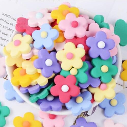 10pcs/lot Flower Flatback Resin Cabochons Scrapbook Craft DIY Embellishments Phone Decor Headwear Accessories