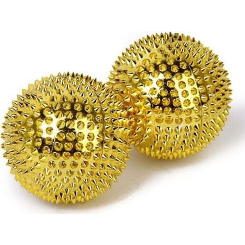 2Pcs Yoga Fitness Ball Magnetic Therapy Massager Magnet Hand Acupuncture Ball Acupoint Needle Massage Men Women Pressure Relief