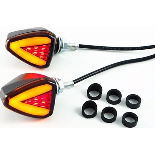 2 PCS /Pair Universal ABS Motorcycle Bike Amber LED Turn Signal Indicator Blinker Light Lamp for Honda Suzuki Kawasaki Yamaha