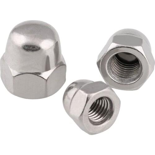 304 stainless steel Stainless steel reverse tooth left tooth cap nut ball head cap nut 2PCS