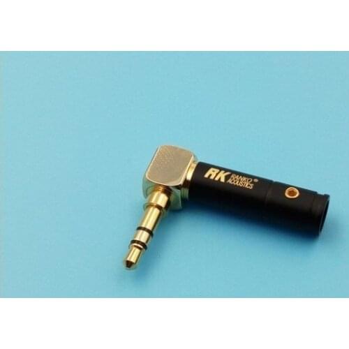 3.5mm L plug 3 pole earphne plug curved plug 6mm tail mouth 1pcs