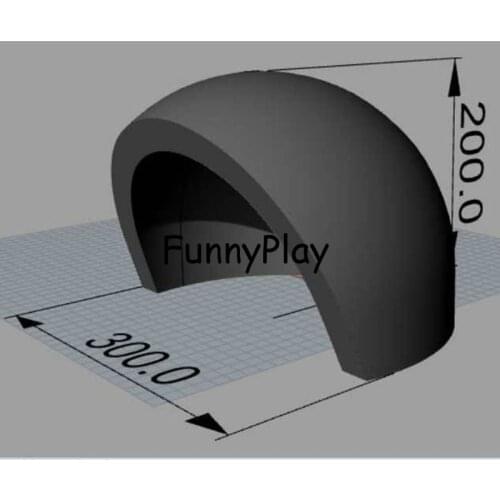 3m Deft inflatable half dome canopy tent,beautiful classical luna pod,movie luna tent,trade show dome event shelter for sale