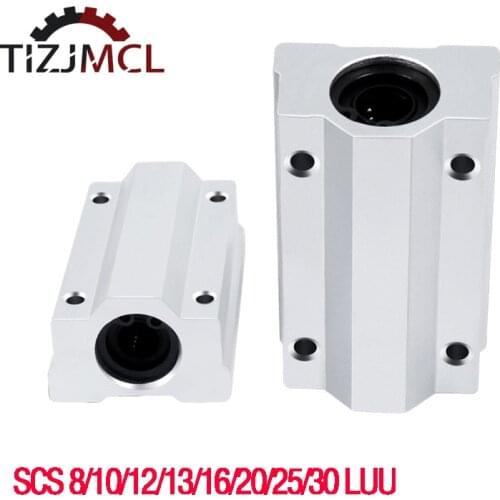 4pcs Linear Motion Ball Bearing Block Bushing SC8LUU SCS8LUU SC10LUU SCS12LUU SCS16LUU SC20LUU Linear Shaft CNC 3D Printer Parts