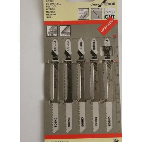 5pcs 100mm T101BR Jigsaw Blades Down Cut Worktop Wood Cutting For Bosch