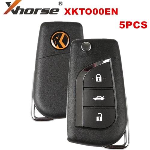 5PCS/LOT XHORSE XKTO00EN X008 for Toyota Universal Remote Key XKTO00EN 3 Buttons for VVDI Mini Key Tool