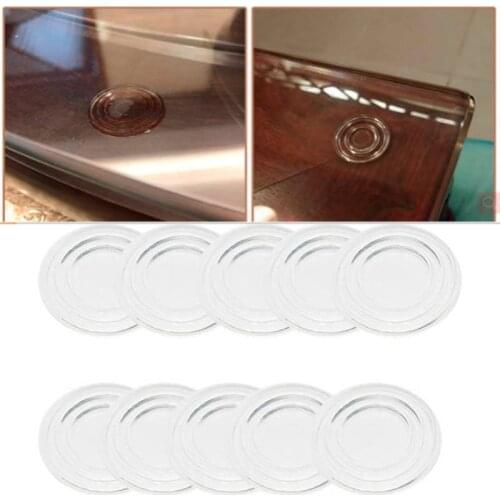 50pcs 18/24mm Clear Glass Table Top Bumpers Anti Slip Pads Non Adhesive Bumpers Pads Plastic Suction Pad for Table Glass Top