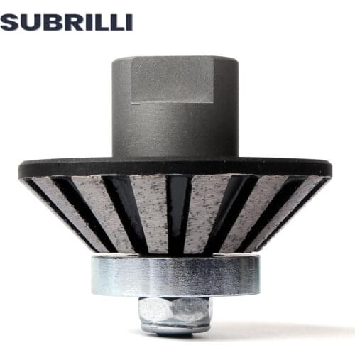 SUBRILLI Hand Profile Wheel Bevel E20 Diamond Profile Grinding Wheel For Angle Grinder Granite Marble Stone Edge Abrasive Block