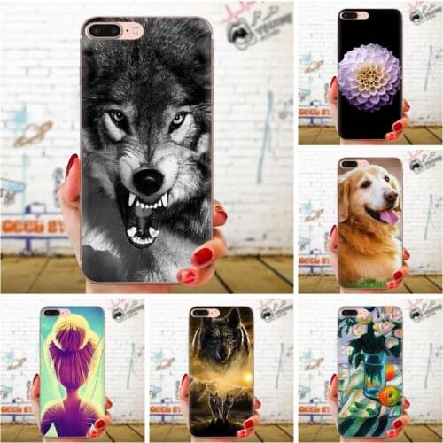 Wold Pink Rose Dog Flower For Samsung Galaxy A10 A20 A20E A3 A40 A5 A50 A7 J1 J3 J4 J5 J6 J7 2016 2017 2018 TPU Phone Cases