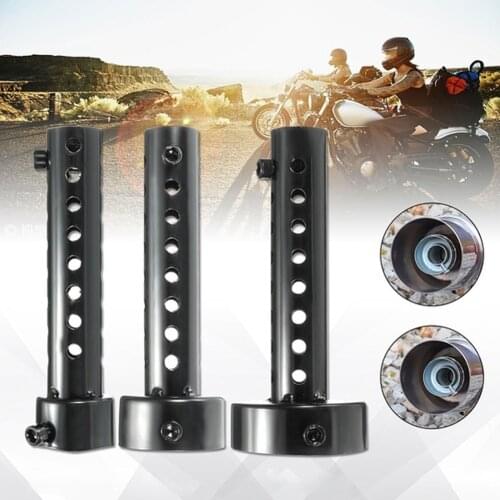 Black Silver Motorcycle Exhaust Muffler Insert Baffle DB Killer Adjustable Silencer Noise Eliminator 35/42/45/48/60mm Dropship