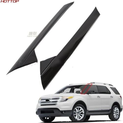 For Ford Explorer 2011-2019 Front Windscreen Exterior Panel Front Windshield Trim Panel Front Block Column Trim Strip WithBuckle