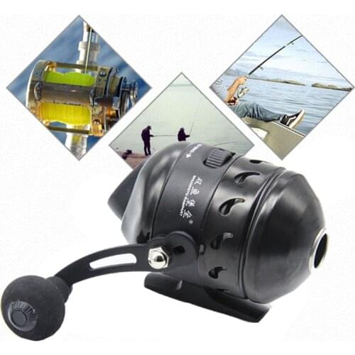 Два типа колёс рыб Использовать нержавеющую сталь Закрытая рыболовная катушка с леской для охота на открытом воздухе