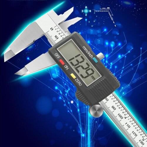 Electronic Vernier Caliper 150mm LCD Digital Stainless Steel Caliper Measuring Micrometer Industrial Grade Measuring Tool