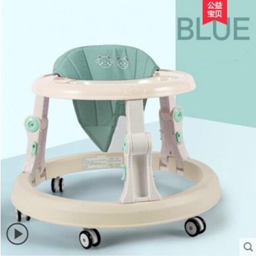 Baby walker 6/7-18 months anti - o - leg boy baby girl trolley multi - function anti - rollover