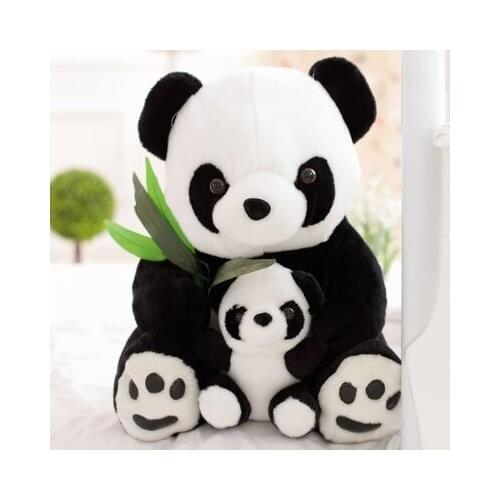 Cute sitting pose panda mom hug child doll large 48 cm toy panda plush toy , birthday gift x133