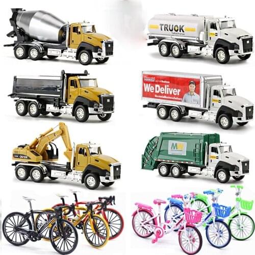 Engineering vehicle pull back engineering vehicle fire suit alloy car model excavator childrens toy car model christmas toys