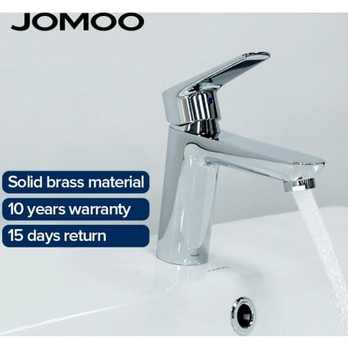 JOMOO Bathroom Basin Faucet Mixer Tap Sink Faucet Single Hole Single Handle Bathroom Faucet Deck Mounted Lavatory Chrome Faucet