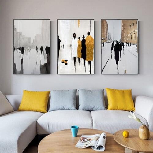 Nordic Abstract British Street White Canvas Painting Posters and Prints Quadros Wall Art Modern Picture for Living Room Decor