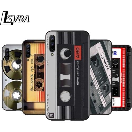Classical Old Cassette for Honor V30 30i X10 30 9A 9S 9X 9C 20 20S View20 V20 10i 10 Lite Pro Plus Black Phone Case