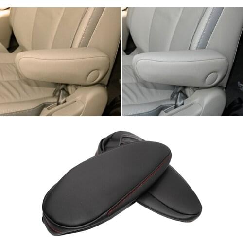 Seat Armrest Leather Cover For Toyota Sienna 2011 2012 2013 2014 2015 2016 2017 2018 Car Interior Side Seat Handle Cover Trim