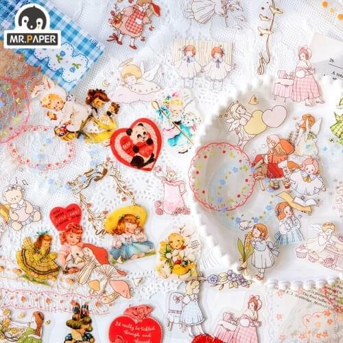 Mr.paper 6 Designs 45 Pcs/bag Cartoon Style Ode to Joy Series Creative Cute Hand Account Decoration DIY Collage Material Sticker