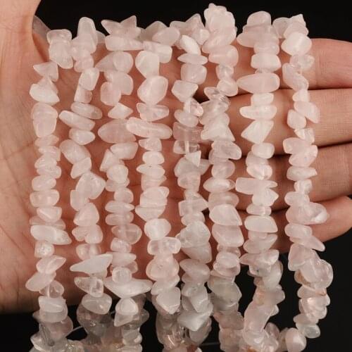 Natural Pink Crystal Irregular Gravel Beads Quartz Gem Stone Beads Chip Crystals Beads Healing Crystal Diy 5~10mm 88cm/Strand