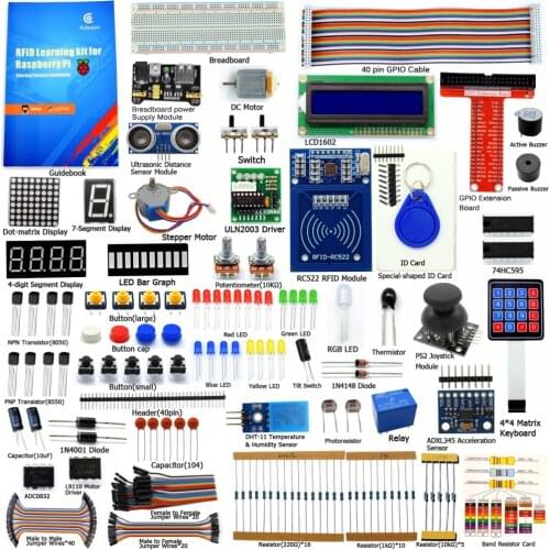 Adeept New RFID Starter Kit for Raspberry Pi 3 2 Model B/B+ Python with Guide Book 40-Pin GPIO Board Book diykit