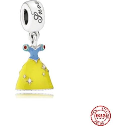 New Original Silver Color Dress Bead Fit European Pandora Charms Bracelet Bangles Diy Jewelry P299