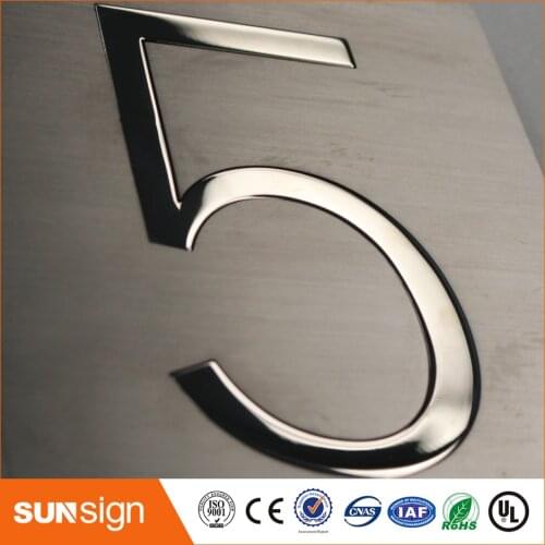 H 5cm 2017 new arrival brushed stainless steel letters