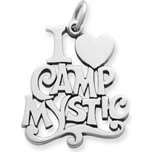 Celebrate artfully crafted "I Love Camp Mystic" Charm