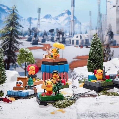 PUBG Peace Elite Game Series Yellow Duck Blind Box Kawaii Figure Doll Collection Decoration Cute Anime Model Tide Toys Gifts