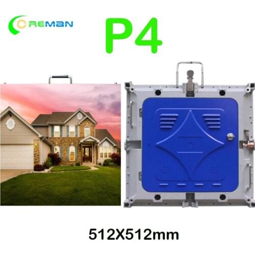 Rgb led matrix outdoor P4 led wall panel 512X512 led video displays die cast aluminium cabinet high resolution