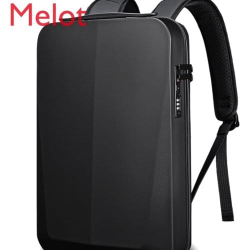 Ultra-Thin Mens Business Backpack Hard Shell Anti-Pressure Anti-Theft Backpack 15.6-Inch Laptop Bag Cycling Equipment Gift