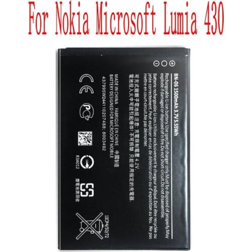 High Quality 1500mAh BN-06 Battery For Nokia Microsoft Lumia 430 Cell Phone