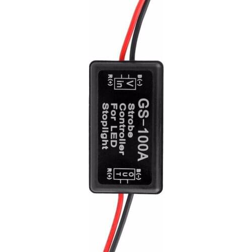 YUNPICAR Flash Strobe Controller Flasher Module for LED Brake Light Tail Stop Light for Car Truck, Motorcyle 12-16V