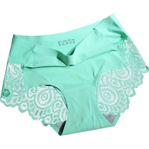 40%HOT Women Sexy Stylish Ultra-thin Seamless Breathable Stretchy Lace Patchwork Briefs