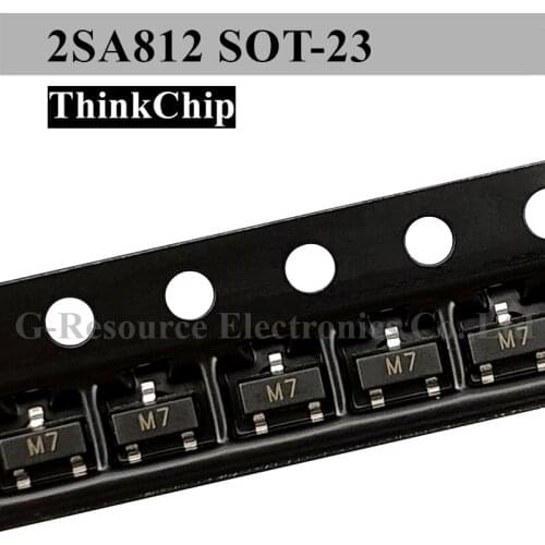 100pcs) 2SA812 SOT-23 SMD Crystal triode magnification 400-600 (Marking M7)