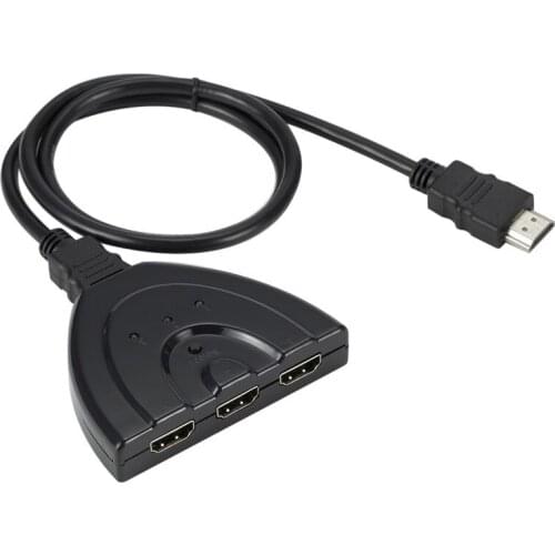 3 Ports HDMI Switcher Adapter Cable 1080P HDMI Splitter HUB HDMI Switcher 3 In 1 Out Switch Hub for HDTV Computer PC