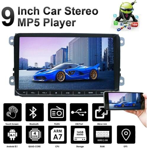 9002 2 Din Car Stereo Autoradio 9inch Android 8.1 HD Video Player FM MP5 Player Radio Automotivo Bluetooth WiFi GPS Audio Player
